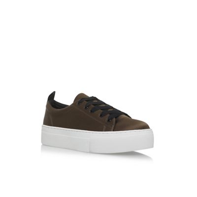 KG Kurt Geiger Brown 'Ginny' flat lace up sneakers